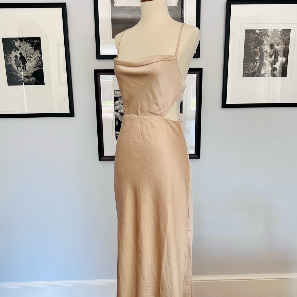 Sweet Pot - Australian Company - Silky Cut-Out Backless Midi Dress - Us 4/Small